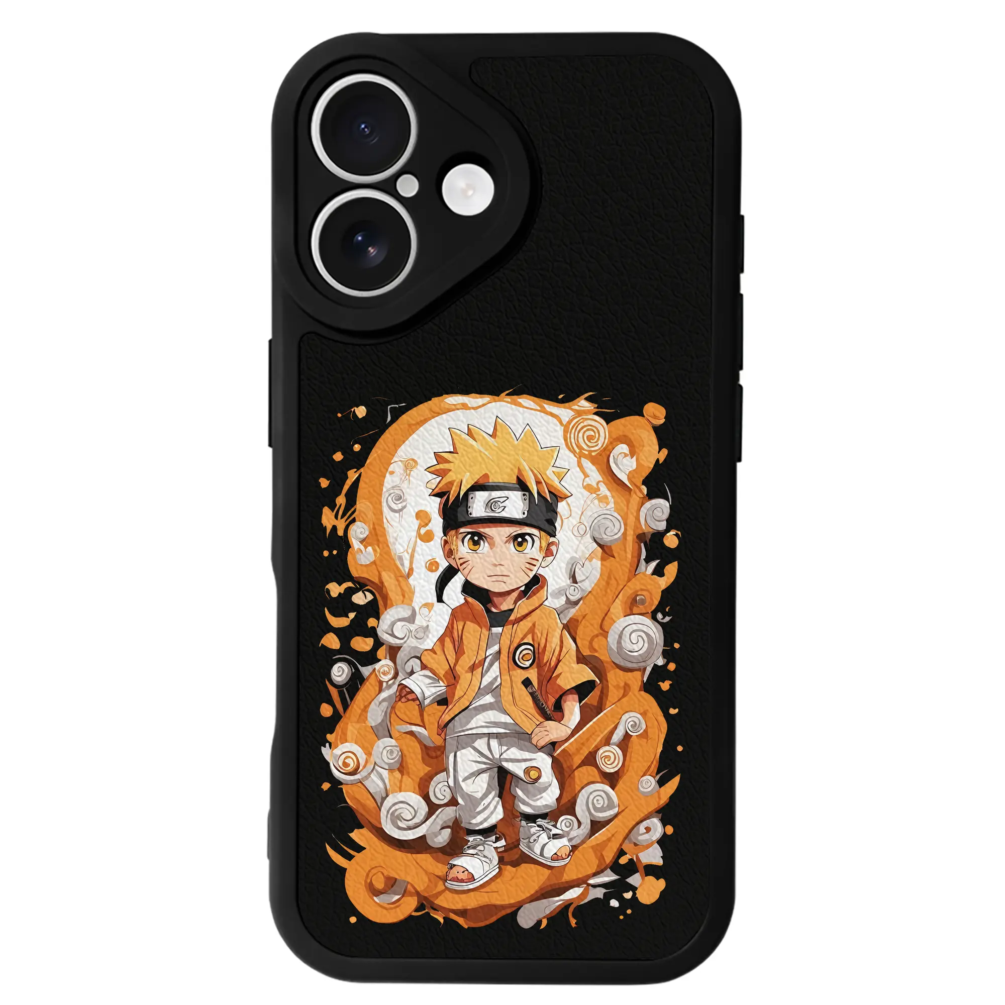 ナルト グッズ うずまき ナルト - IPhone 16シリーズ対応 ・ シリコンスマホケース ・ レザー調 ・ 高精度フィット ・ 耐衝撃 ・ ワイヤレス充電対応 ・ 精密カット